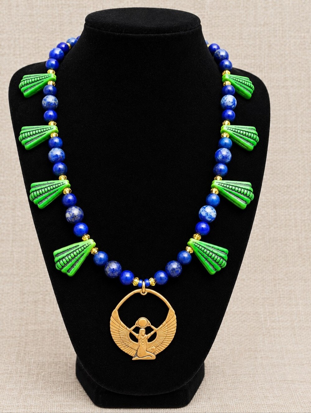 Handmade Vintage Isis Necklace OOAK
